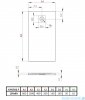 Radaway Kyntos F brodzik 130x80cm cemento HKF13080-74
